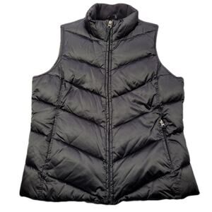 Eddie Bauer Black Goose Down Puffer Vest size Medium